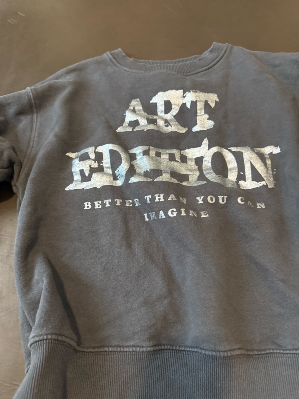 Zara Black Sweatshirt with Silver Graphic Text